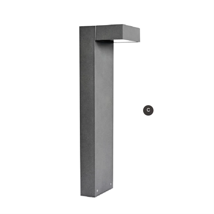 Négyzet alakú fekete lámpák